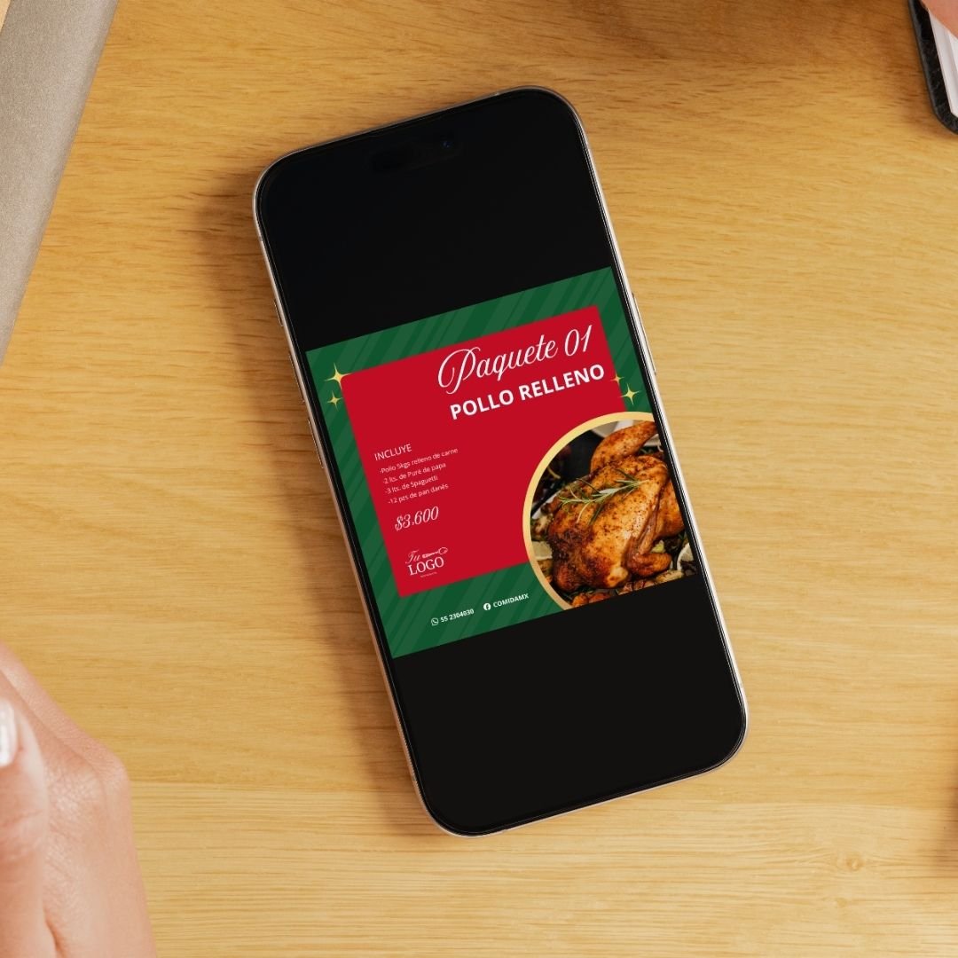 Plantilla Clásica Venta de Cenas Navideñas | Posts para Redes - Imagen 3