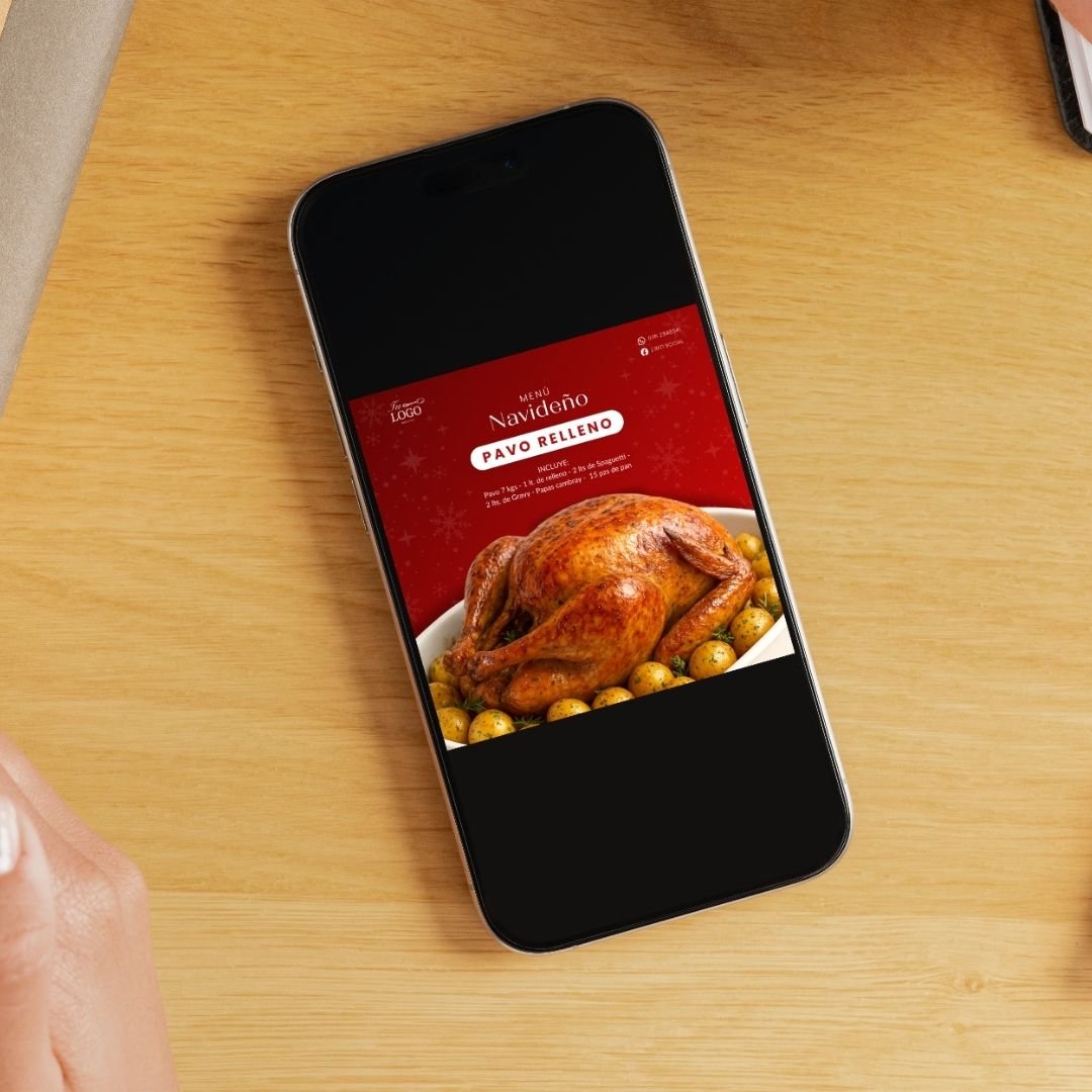 Plantilla Venta de Cenas Navideñas Rojo | Posts para Redes - Imagen 3