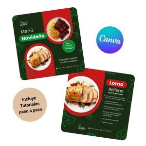 plantilla canva post venta cena navideña moderna