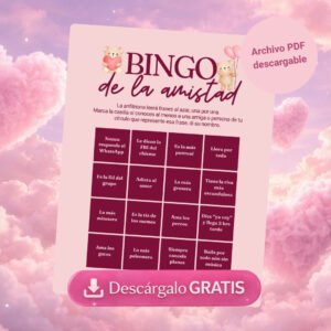 Bingo de la Amistad para Amigas | Juego Gratis para Imprimir