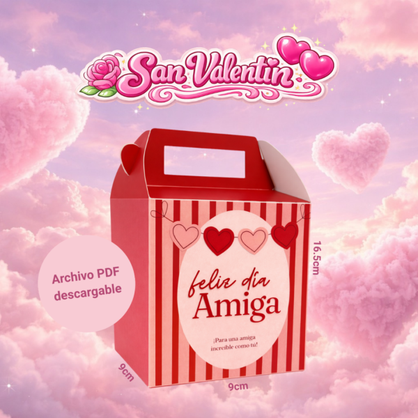 Cajita armable día del amor y la amistad