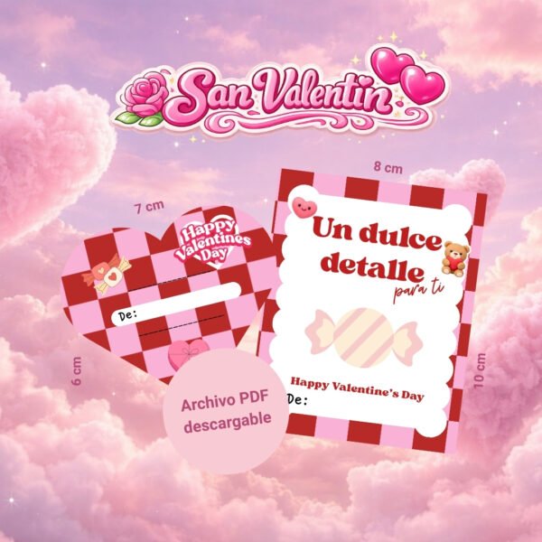 Tarjeta dulces san valentín