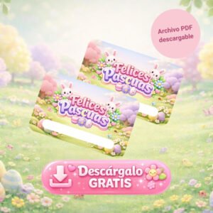 plantillas gratis stickers felices pascuas