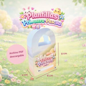 Caja canasta de Pascua para Dulces | PDF para Imprimir