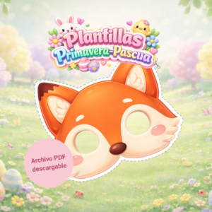 mascara zorrito primavera para imprimir