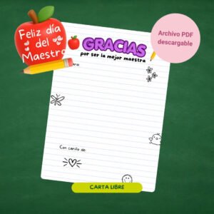 Carta libre día del maestro