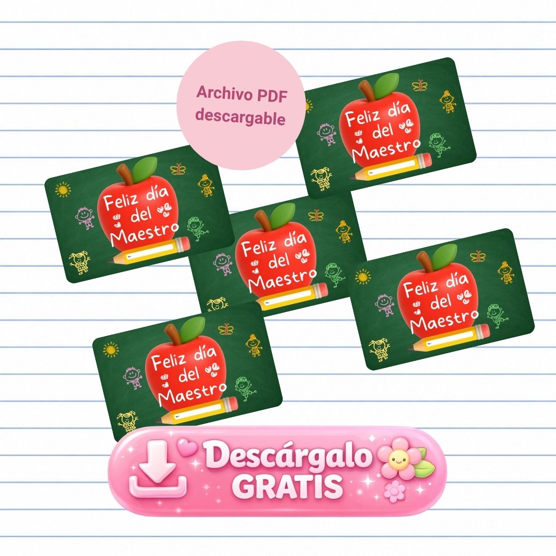 stickers gratis dia del maestro